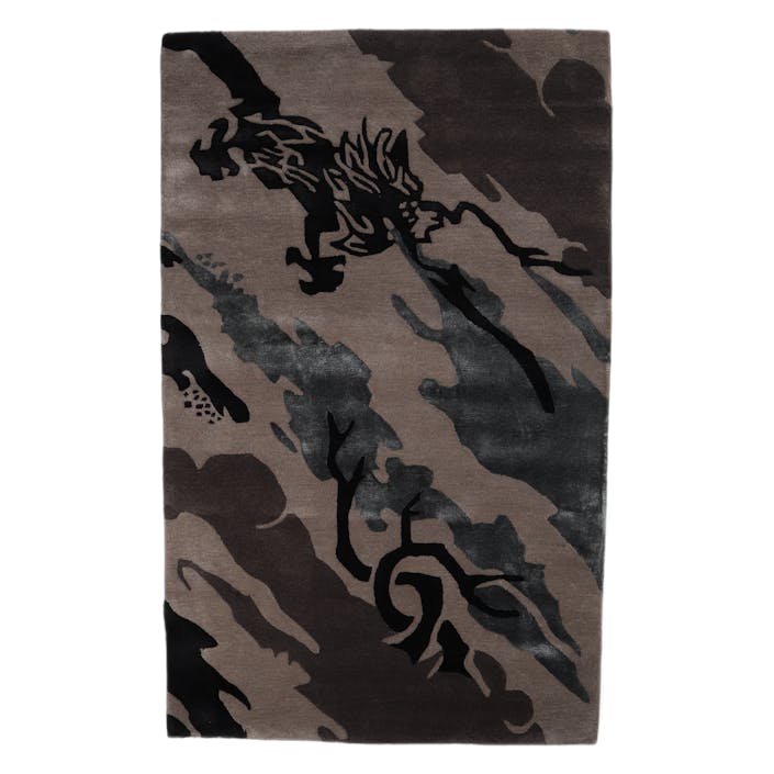 Camo Rug Hand-tufted Wool Night, Unisex, Utrustning, Tillbehör, Grå, ONESIZE