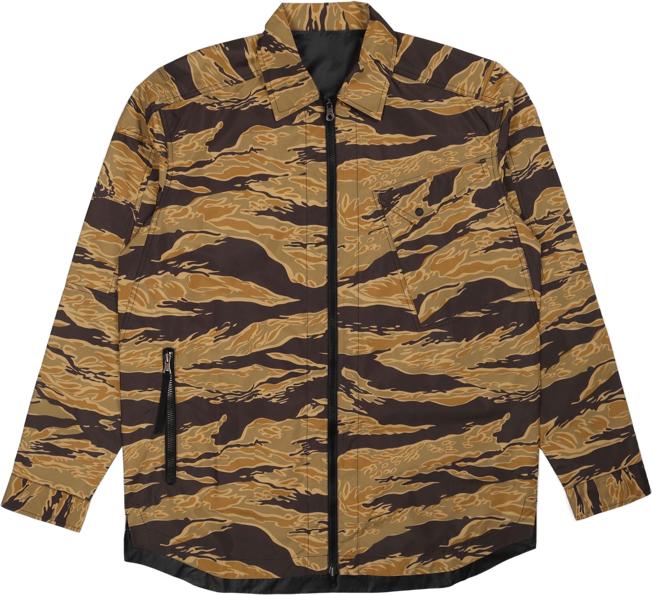 Camo Reversible Packaway Shirt Sunbleach Tigerstripe/black
