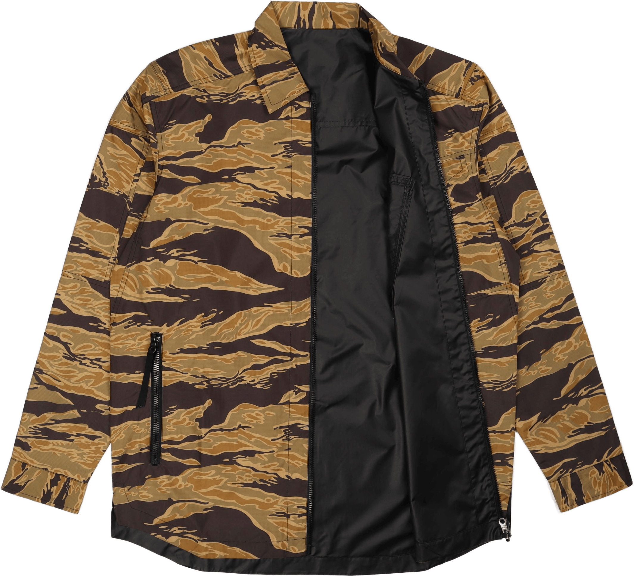 Camo Reversible Packaway Shirt Sunbleach Tigerstripe/black - Bild 4