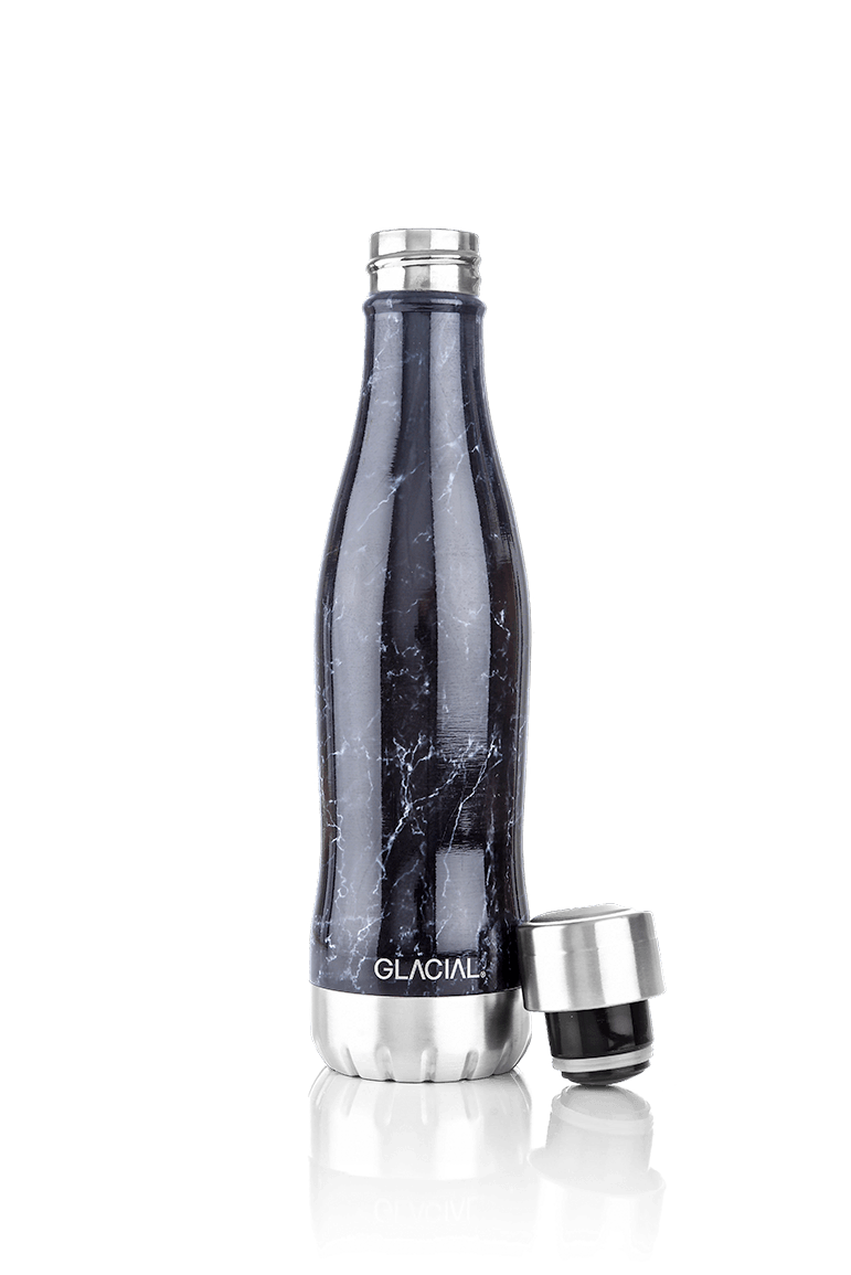 Black Marble 400ml, Unisex, Utrustning, flaskor och flaskor, Svart, ONESIZE