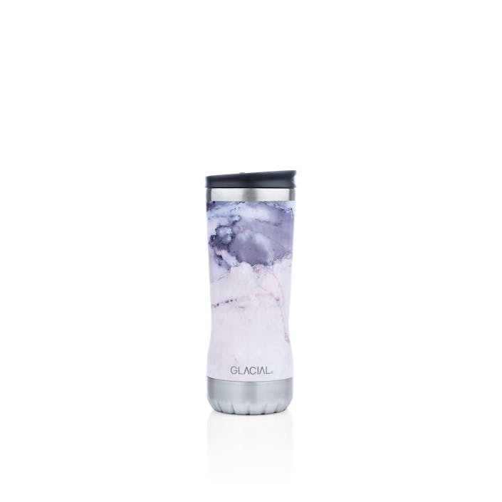 Tumbler Pink Marble 350ml, Unisex, Apparatuur, flessen & flacons, Purper, ONESIZE