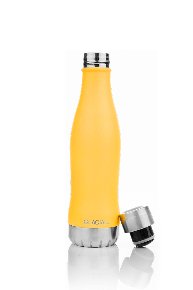 Matte Yellow 400ml, Unisex, Ekwipunek, butelki i kolby, Żółty, ONESIZE