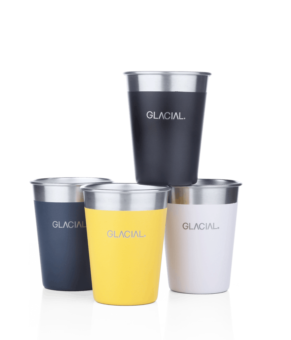 4-pack Mixed Matte Color Cup S, Unisex, Equipment, bottles & flasks, Yellow, ONESIZE