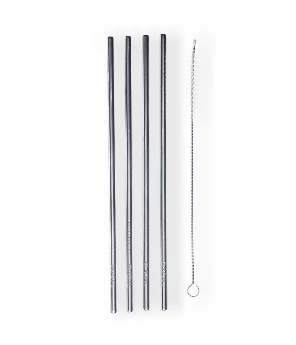 4-pack Stainless Steel Straw S, Unisex, Utrustning, flaskor och flaskor, Silver, ONESIZE