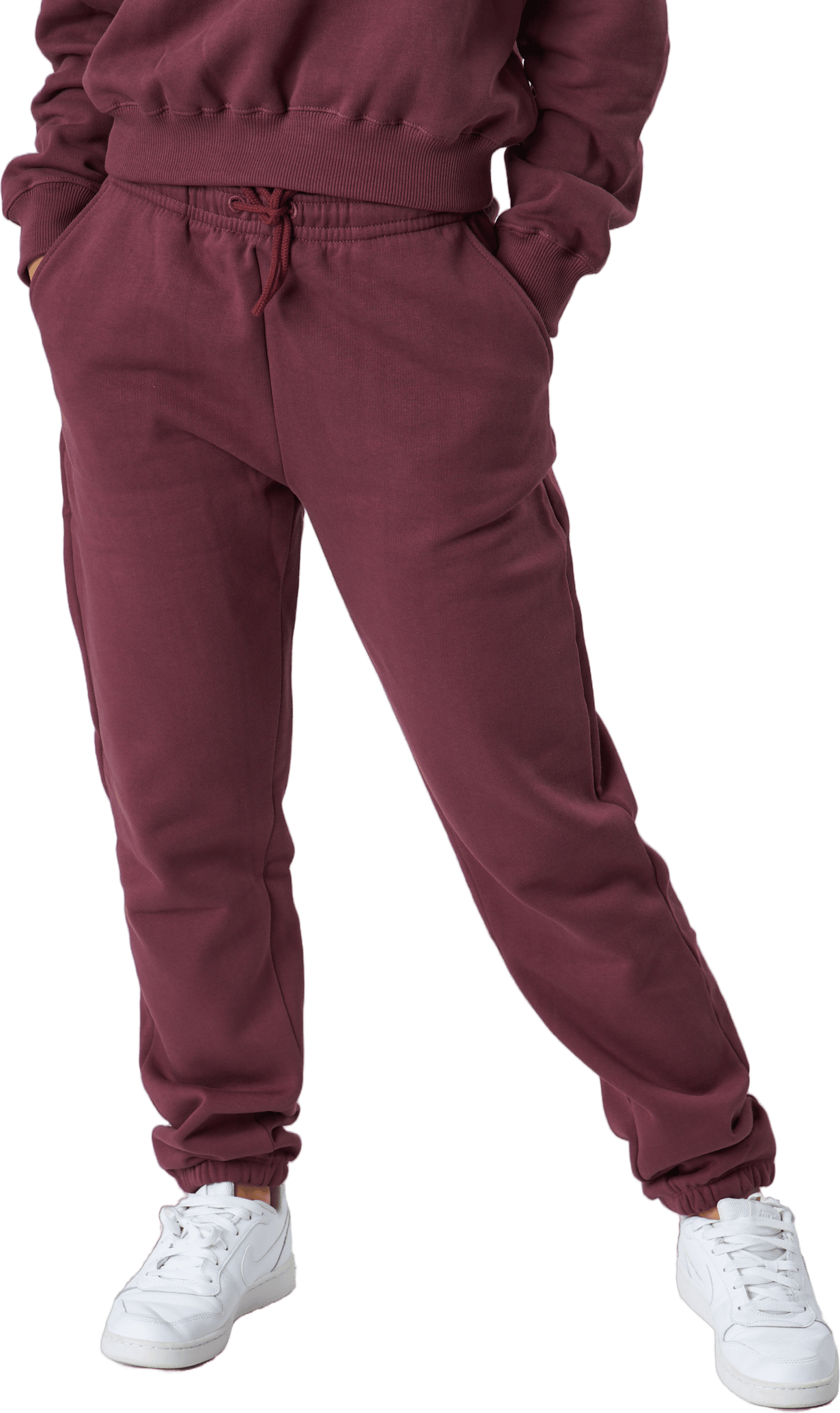 Sweatpant Burgundy, Female, Apparels, Pants, Purple, XS