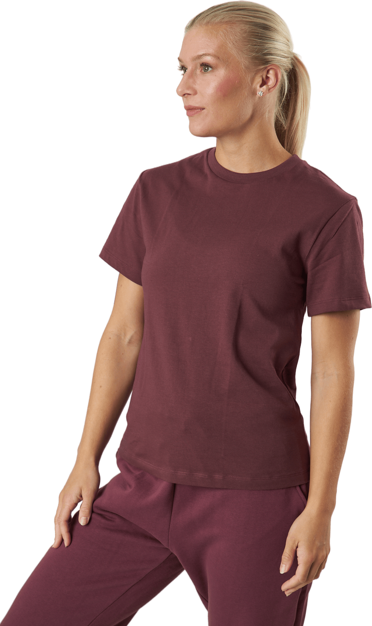 Crew Neck Regular Burgundy - Bild 2