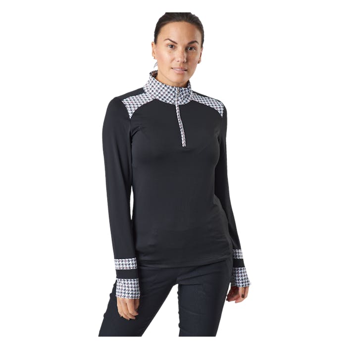 Salma Half Neck Black, Female, Kläder, Skjortor, Golf, Svart, XL
