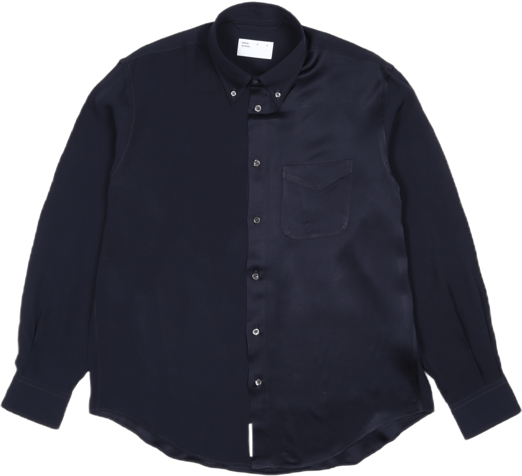 A.bd Shirt Navy Viscose Sateen