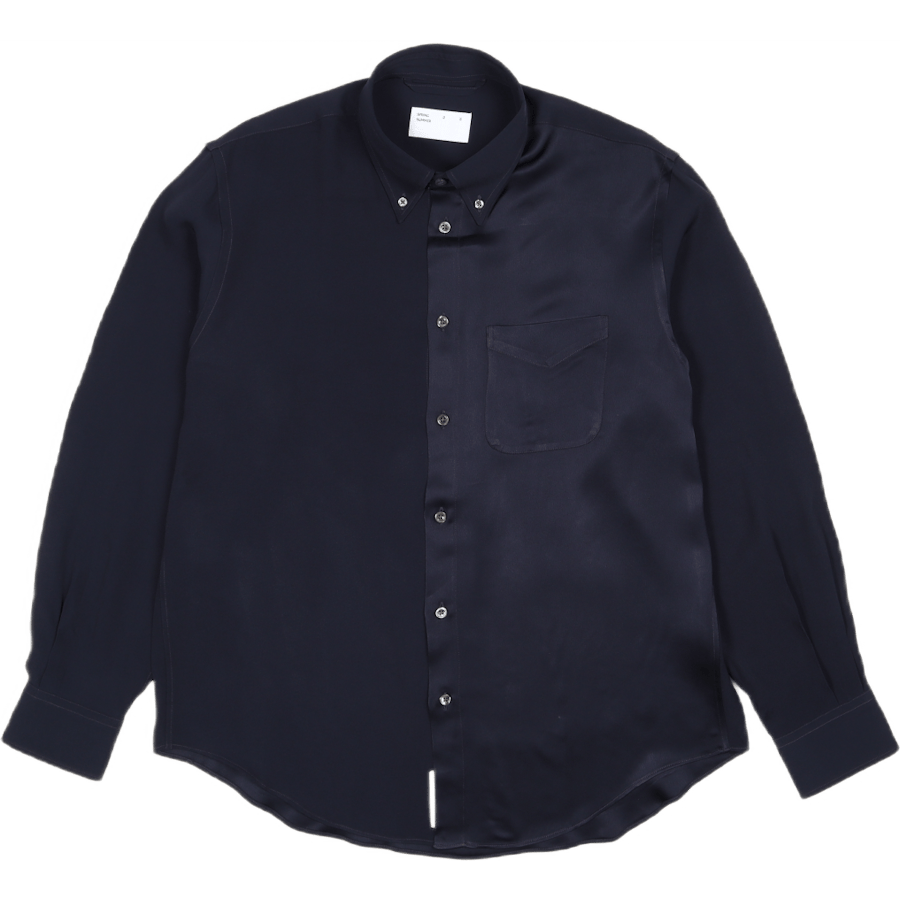 A.bd Shirt Navy Viscose Sateen