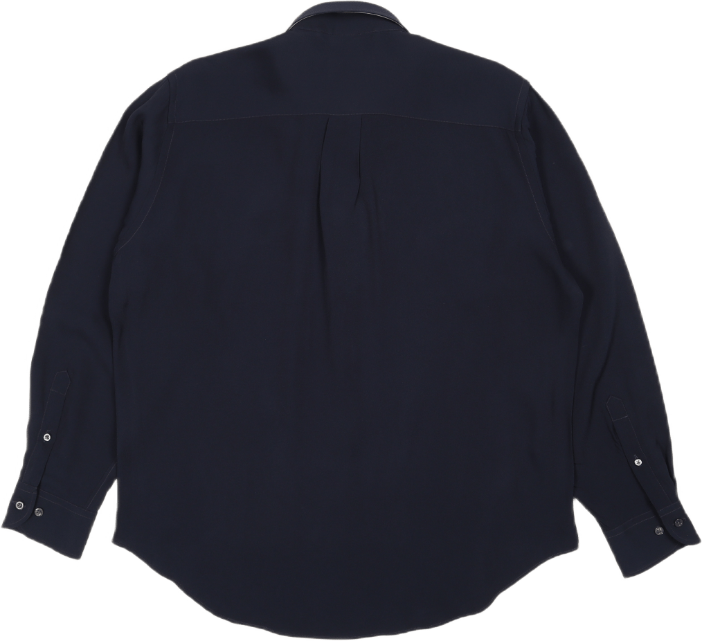 A.bd Shirt Navy Viscose Sateen - Bild 4