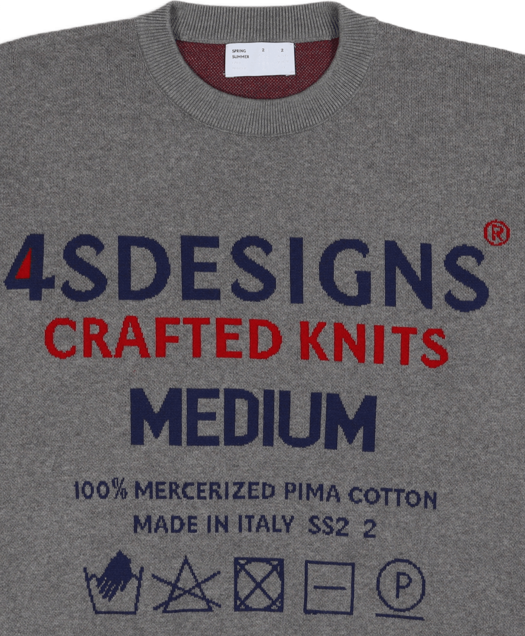 Knit Size-tag Crewneck Grey Wi