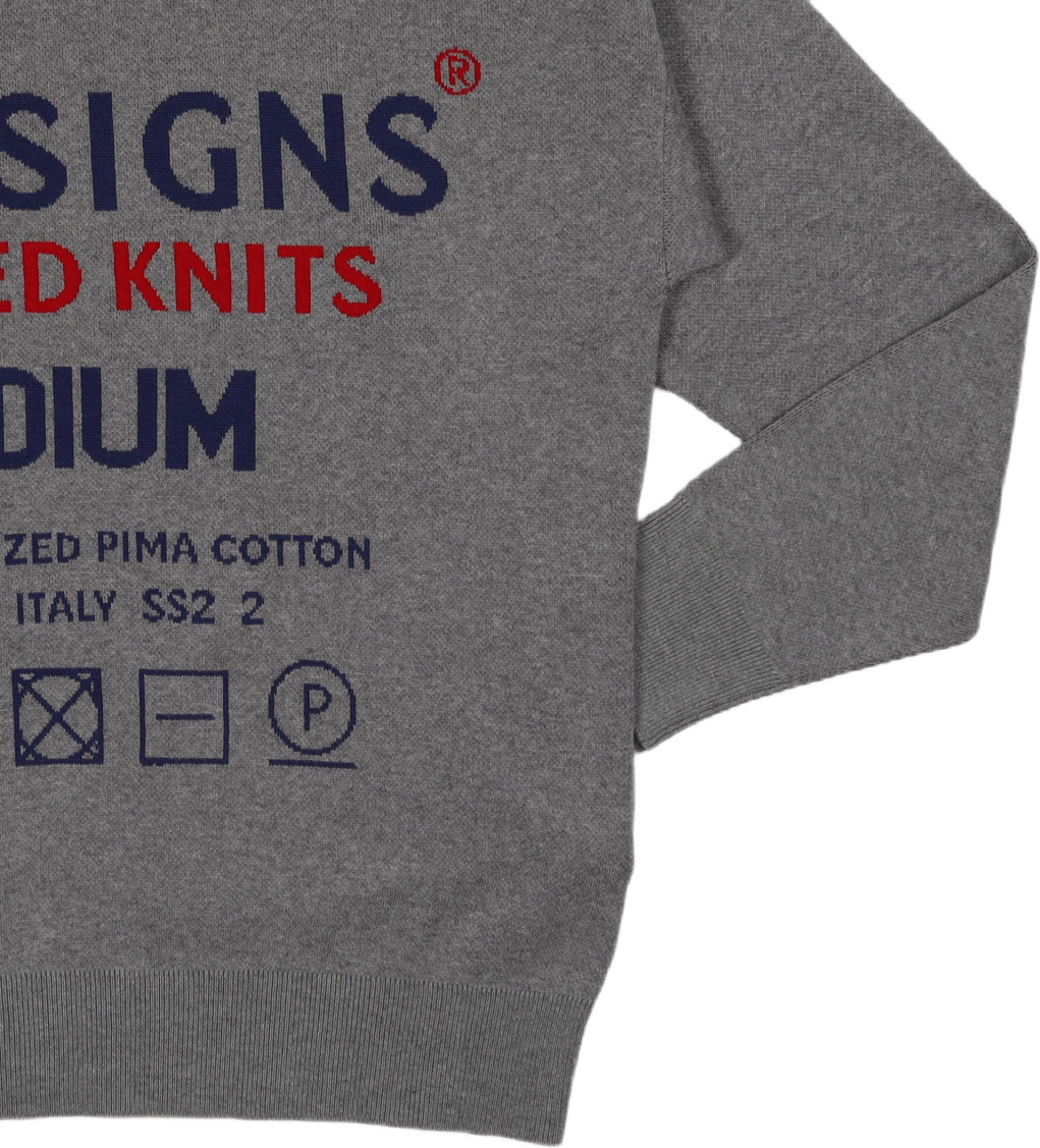 Knit Size-tag Crewneck Grey Wi - Bild 3