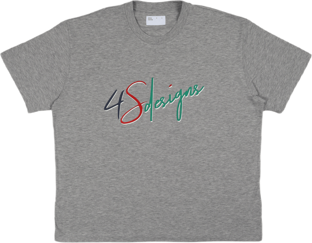 Tshirt In H.grey 4sd Script Mo