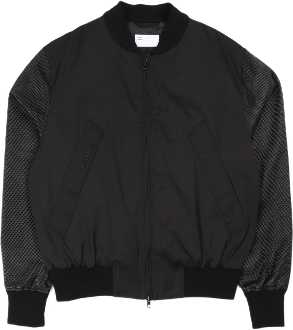 4sd Bomber W/p.leather Sleeves