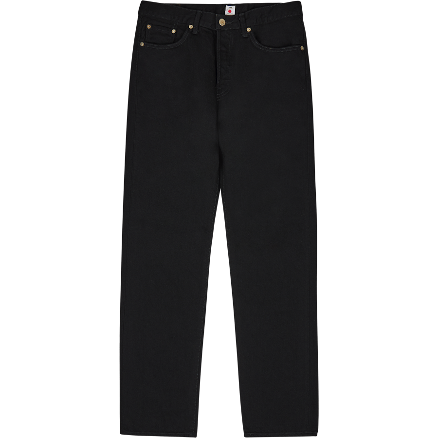 Loose Straight Kaihara, Right Hand Black Denim, 13oz, Black Unwashed