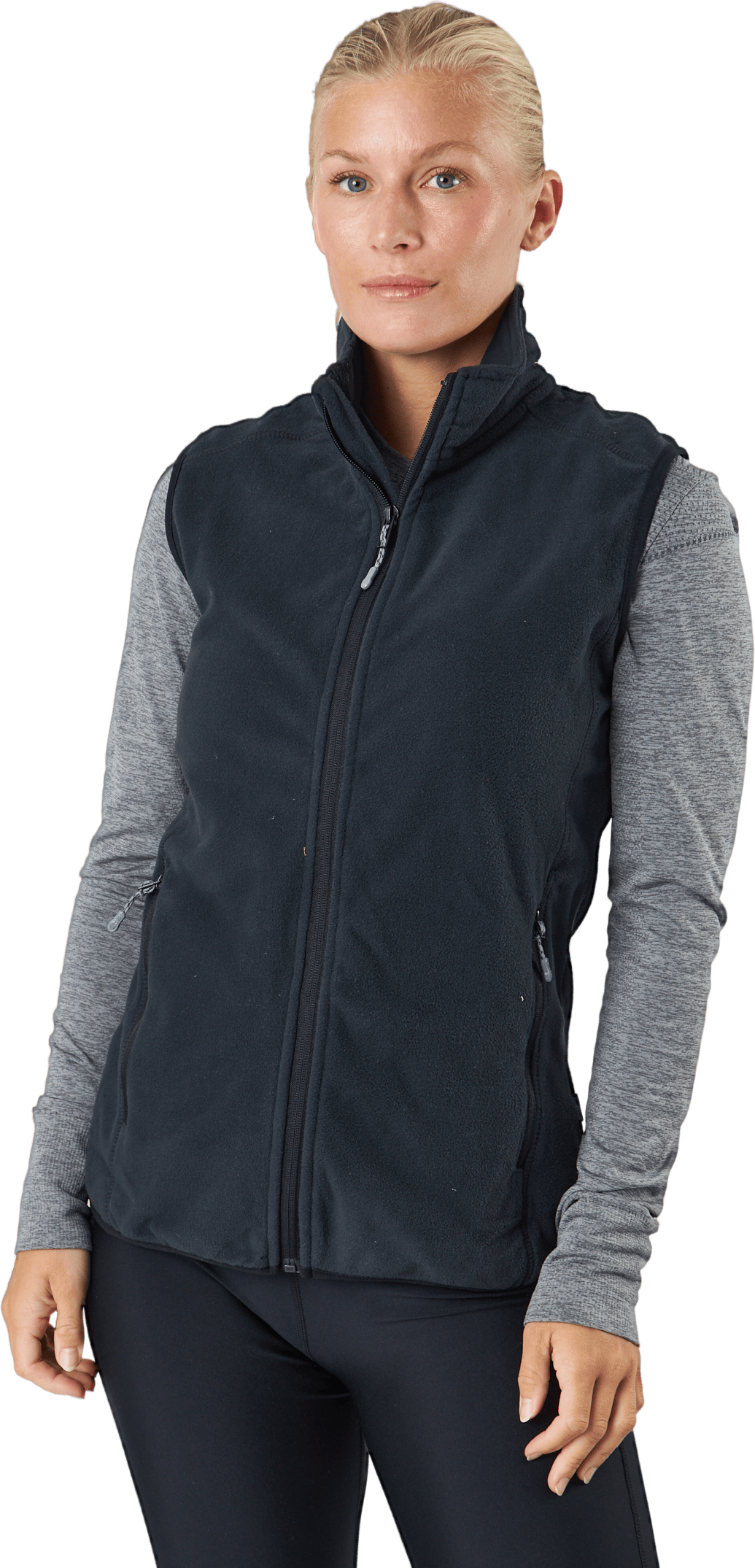Pescara Fleece Vest Black, Female, Vêtements, vestes, Noir, 38
