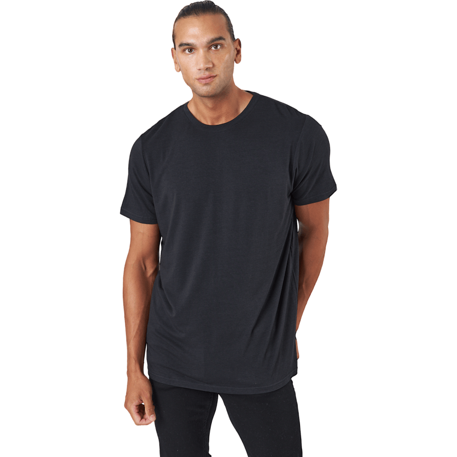 R-neck Tee Bamboo Black