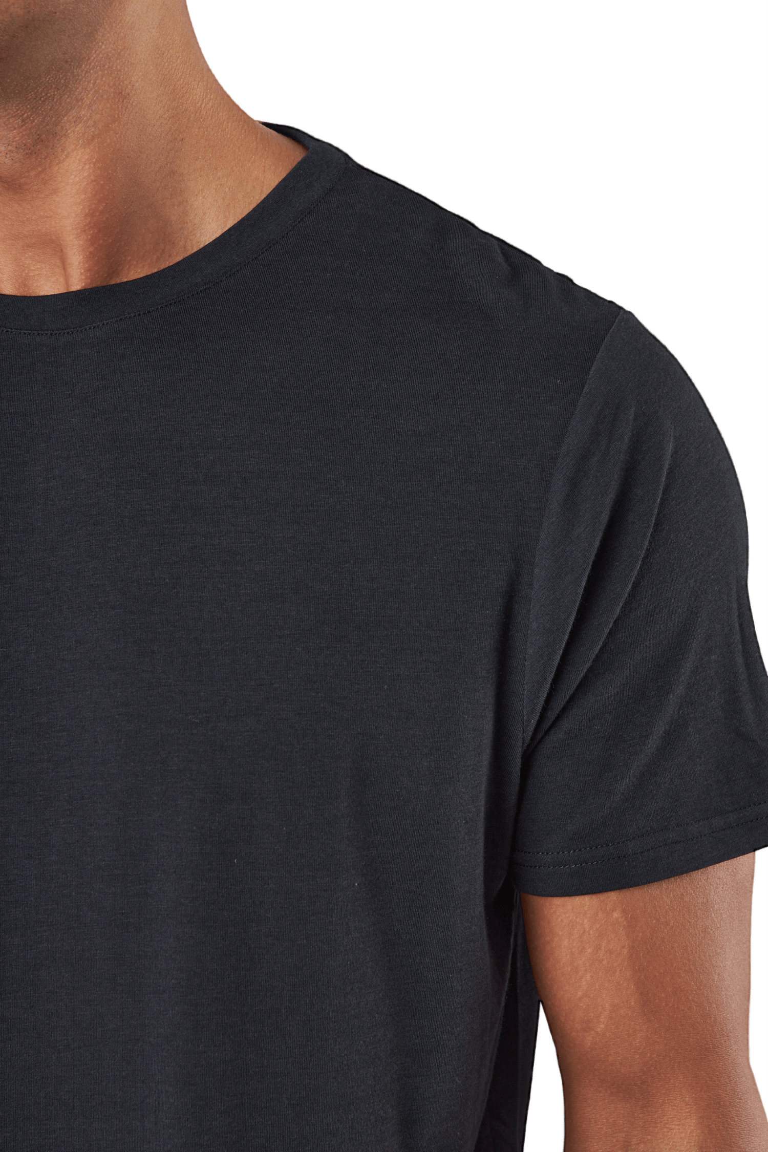 R-neck Tee Bamboo Black - Bild 4