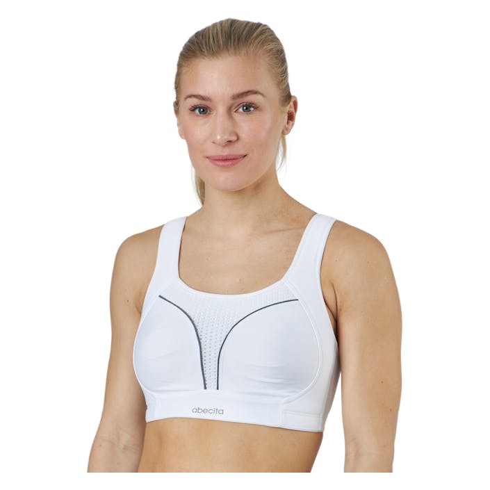 Dynamic. Sports Wireless Bra W White/grey, Female, Apparels, Sports Bras, Running, White, 85 F