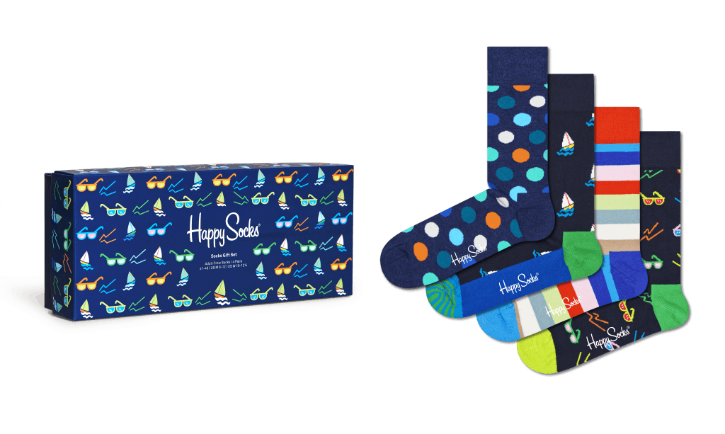 4-pack Navy Socks Gift Set 6500, Unisex, Odevy, Ponožky, Vzorované, 36-40