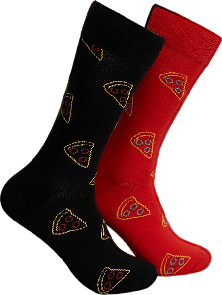 2-pack Pizza Socks Gift Set 200