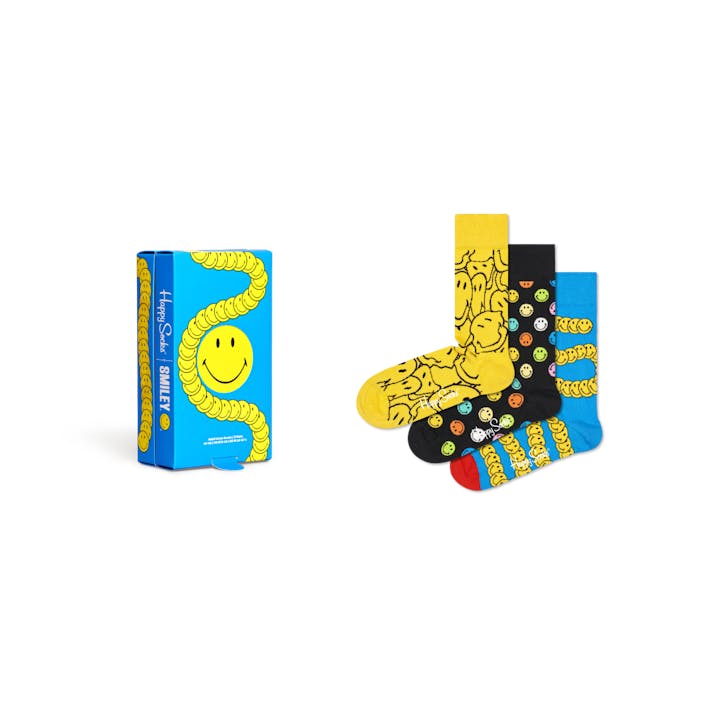 Smiley 3-pack Gift Set 6700, Unisex, Vaatteet, Sukat, Monivärinen, 41-46