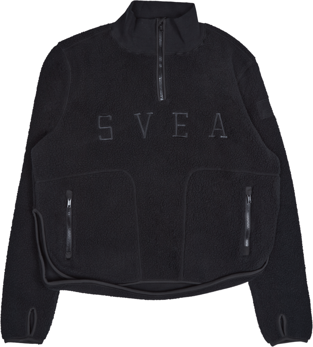 W. Half Zip Pile Black, Unisex, Kläder, jackor, Svart, 100