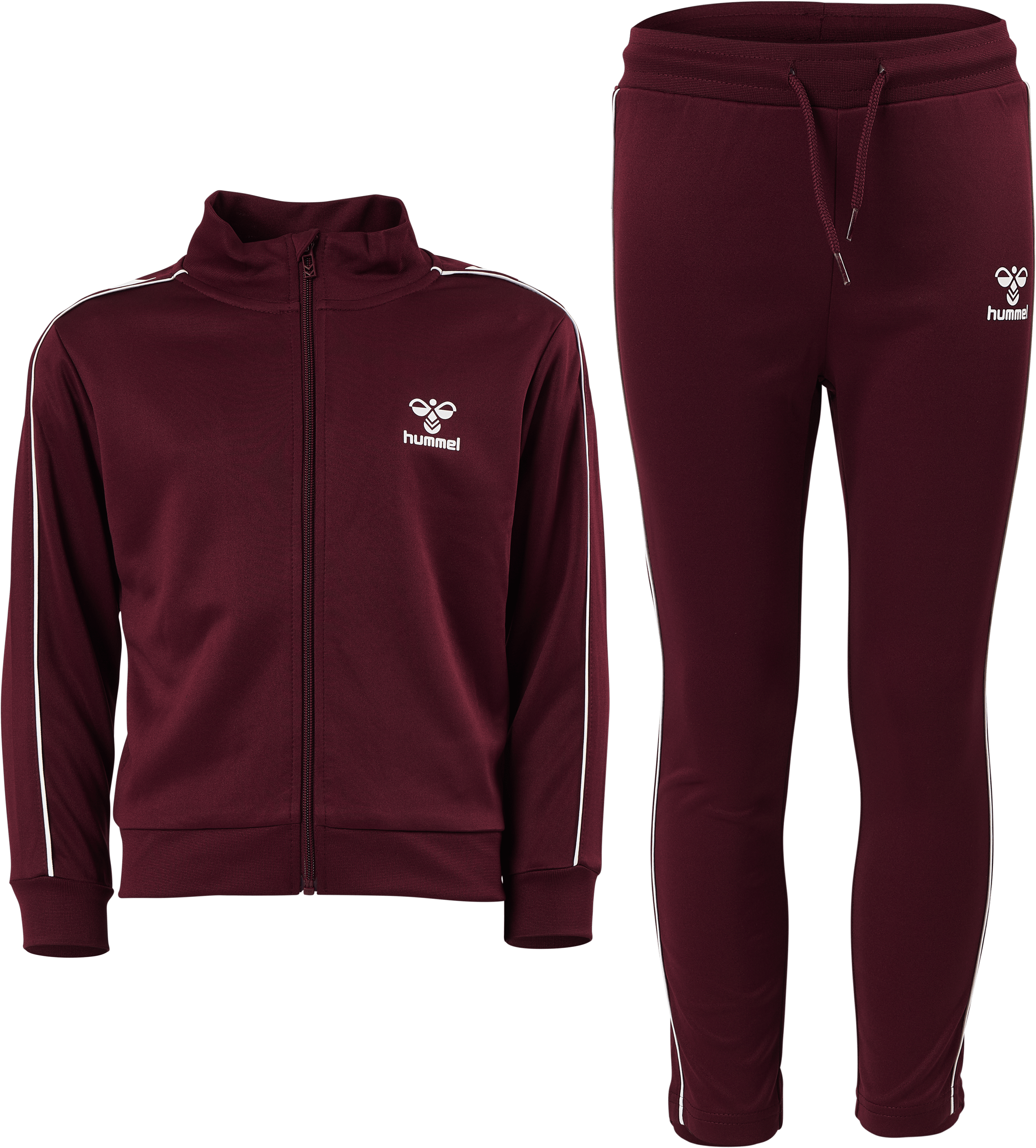 Hmltrack Tracksuit Windsor Wine, Unisex, Apparels, tracksuits & sets, Red, 128