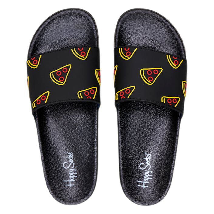 Pool Slider Pizza Slice Black, Unisex, Topánky, Sandále a Šľapky, EU 42/43