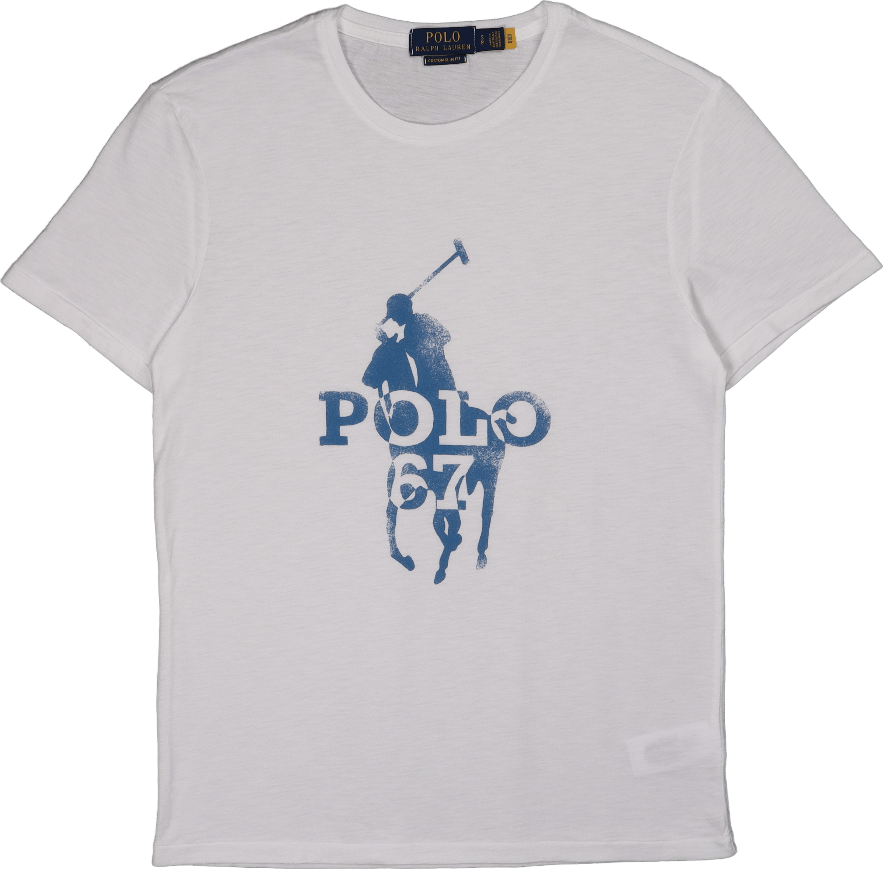 Custom Slim Fit Big Pony Logo T-Shirt White