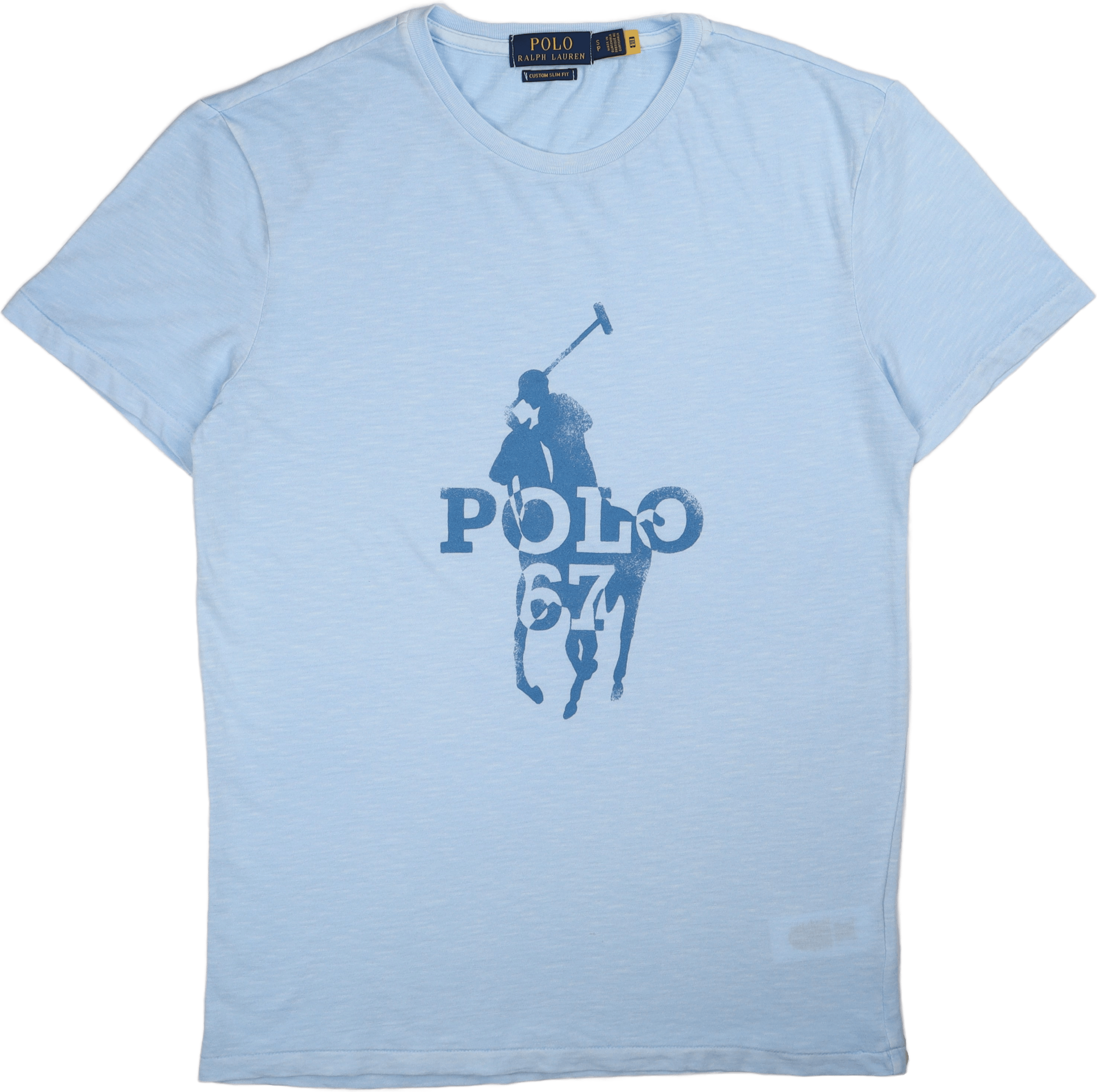 Custom Slim Fit Big Pony Logo T-Shirt Elite Blue