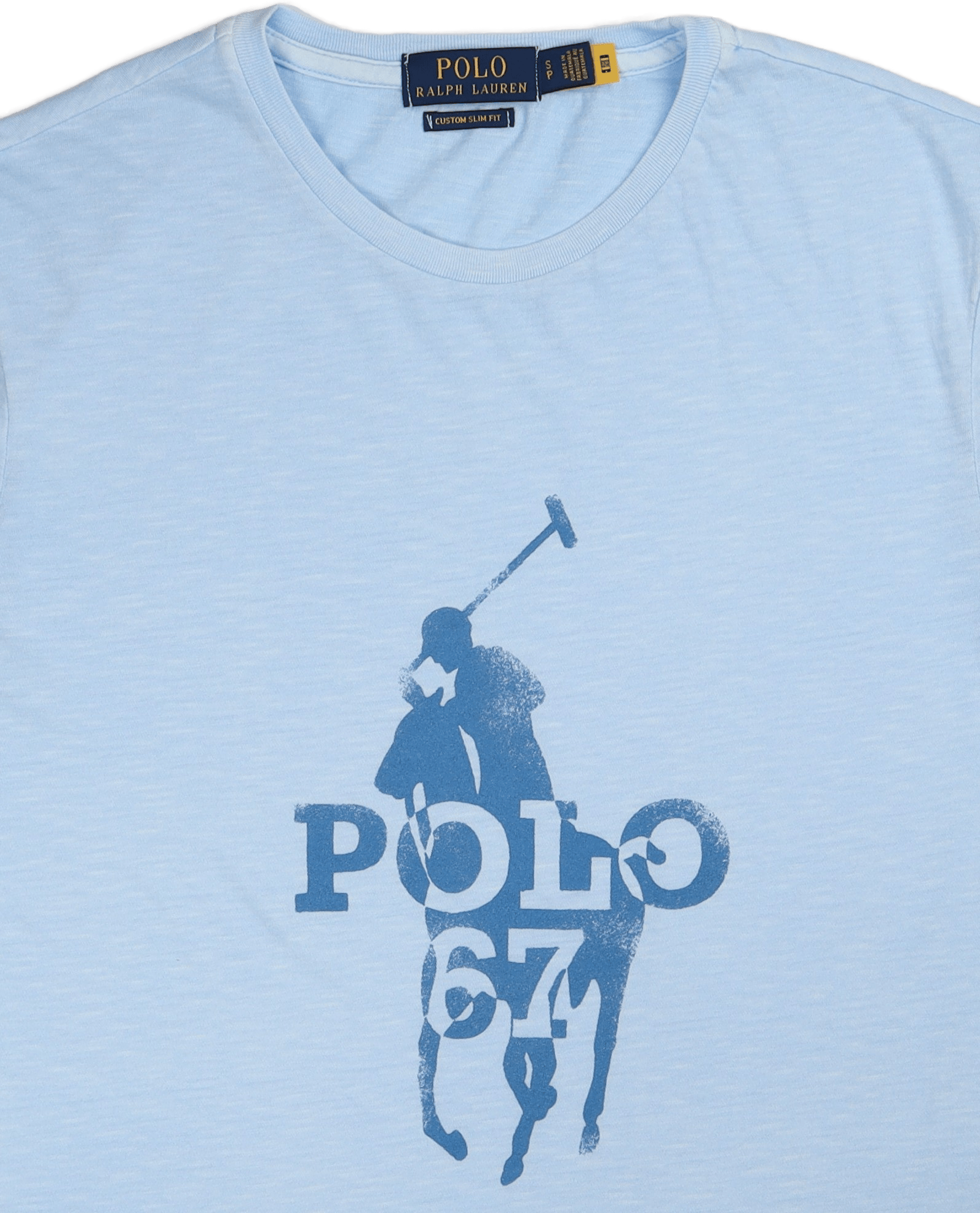 Custom Slim Fit Big Pony Logo T-Shirt Elite Blue - Bild 2