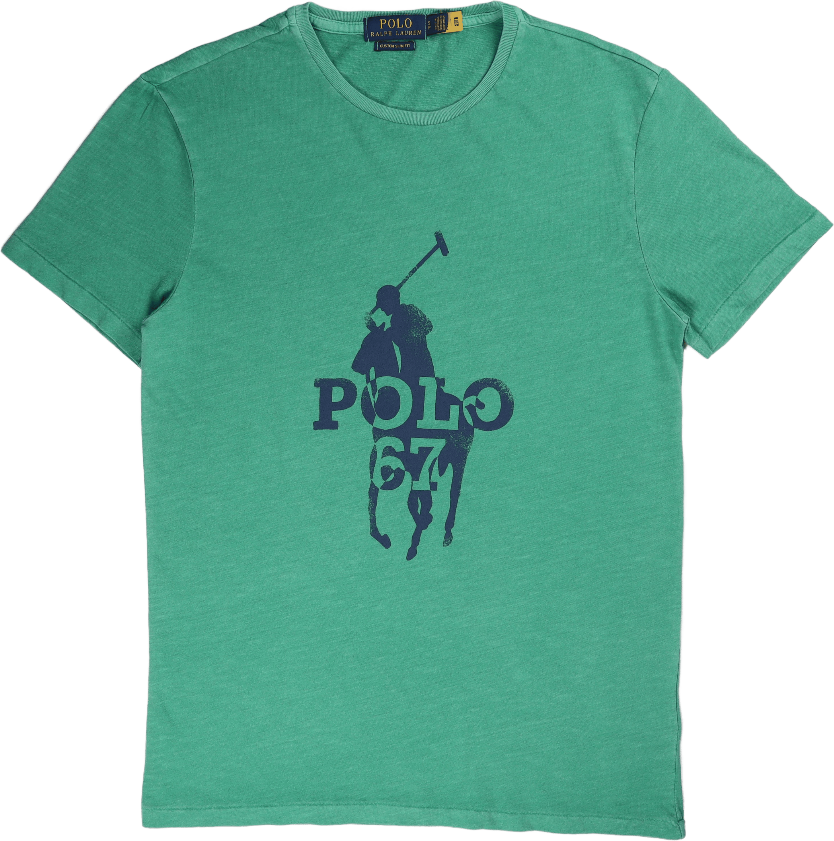 Custom Slim Fit Big Pony Logo T-Shirt Raft Green