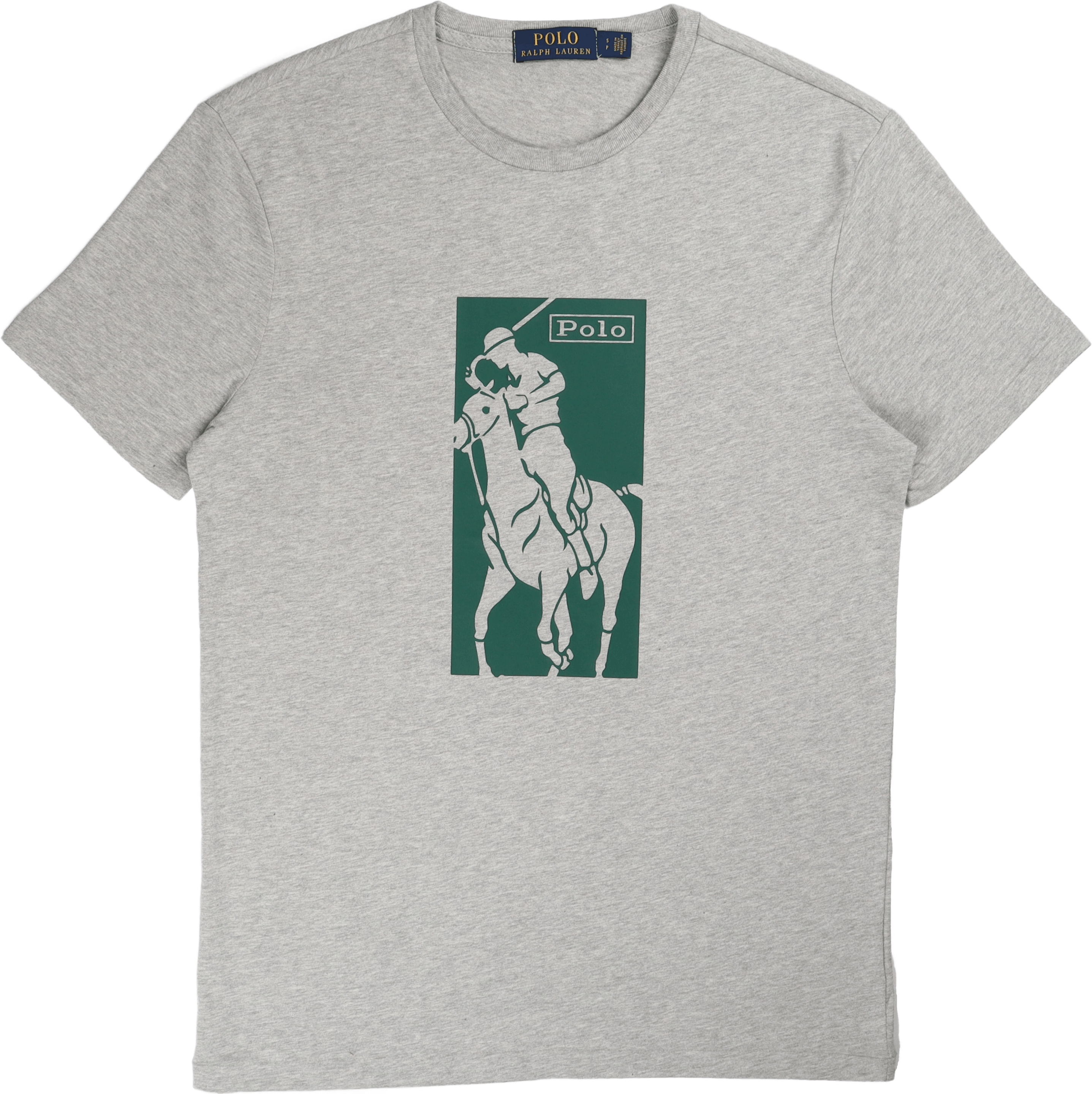 Custom Slim Fit Big Pony Logo T-Shirt Andover Heather, Male, Kläder, Tops, Grå, XXL