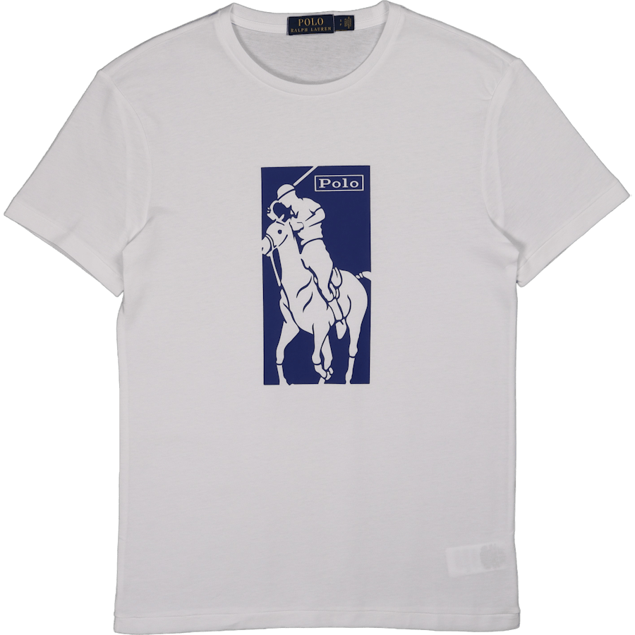 Custom Slim Fit Big Pony Logo T-Shirt White