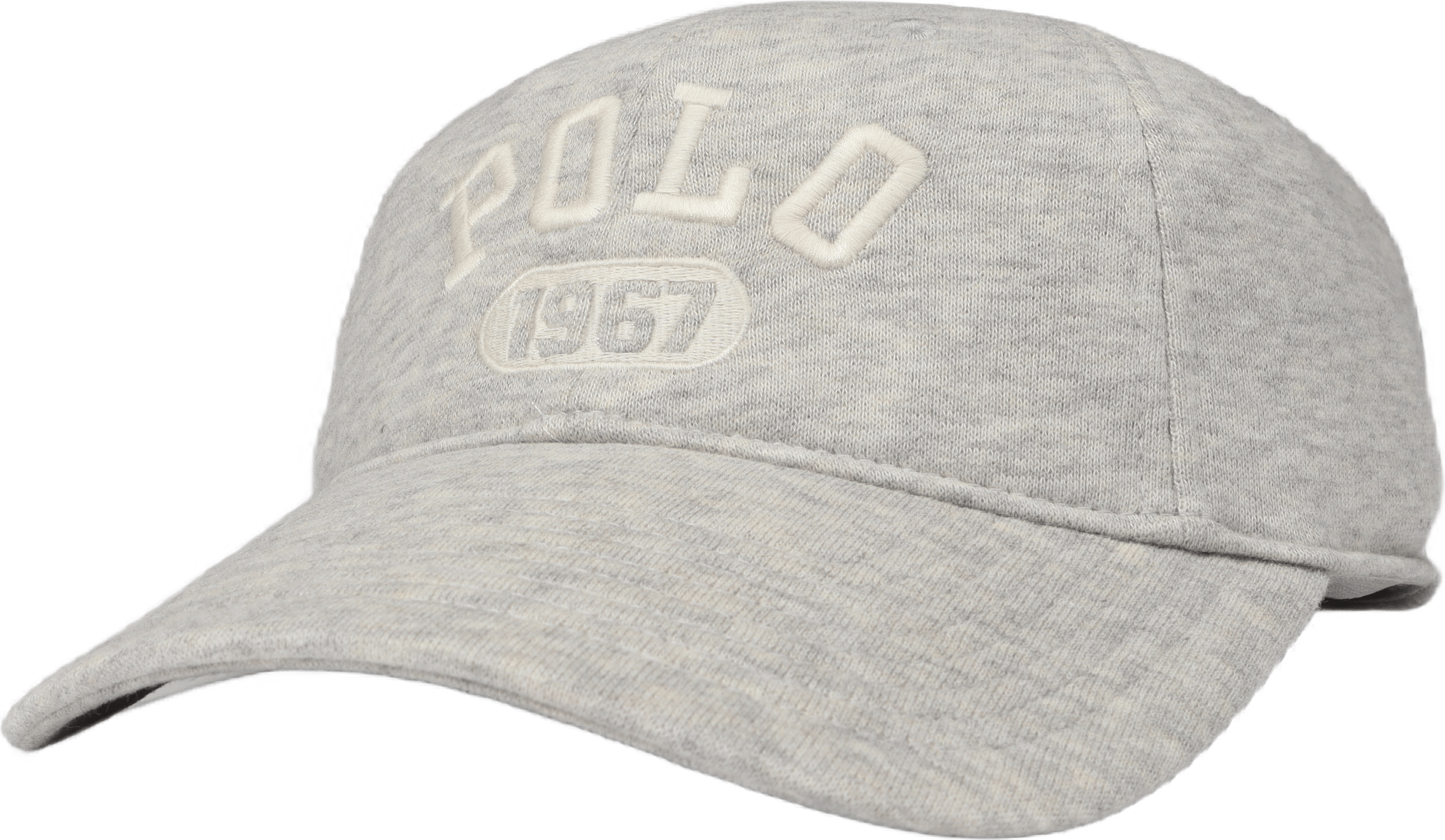 Logo Fleece Fitted Ball Cap Light Sport Heather