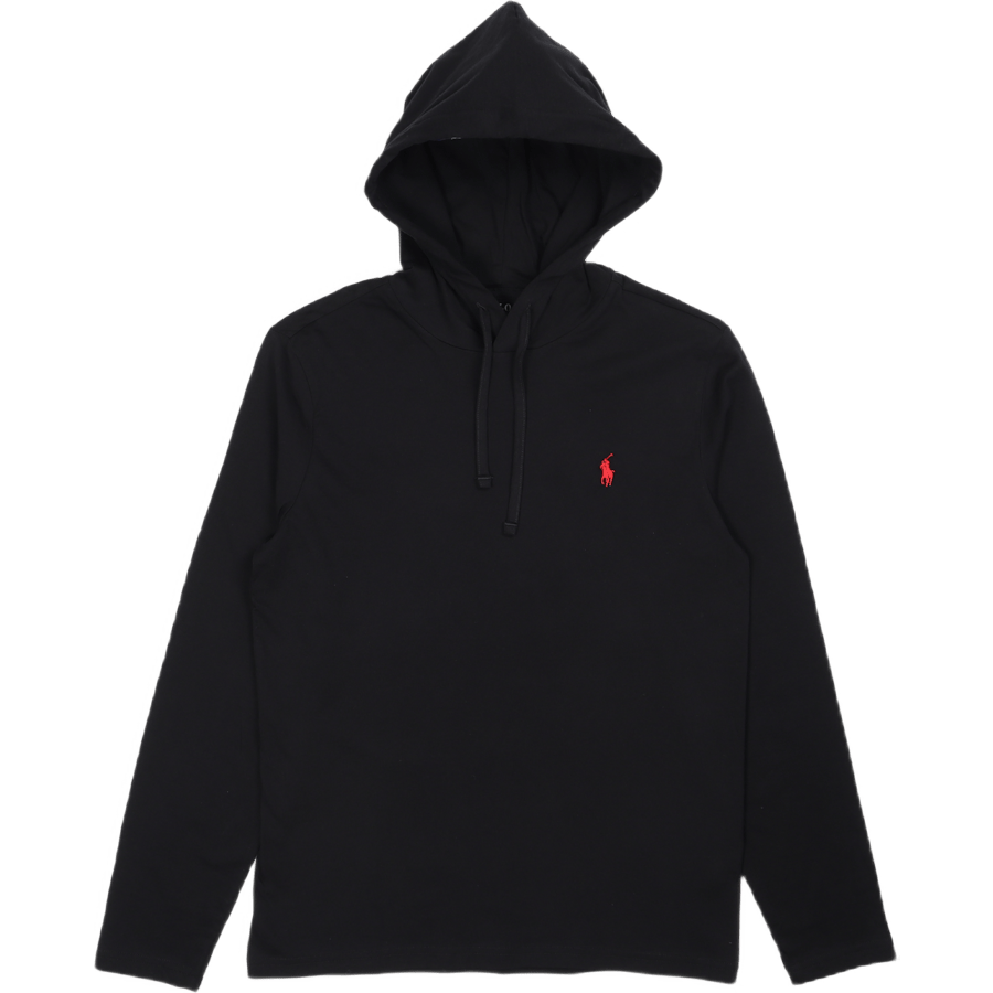 Jersey Hooded T-Shirt Polo Black