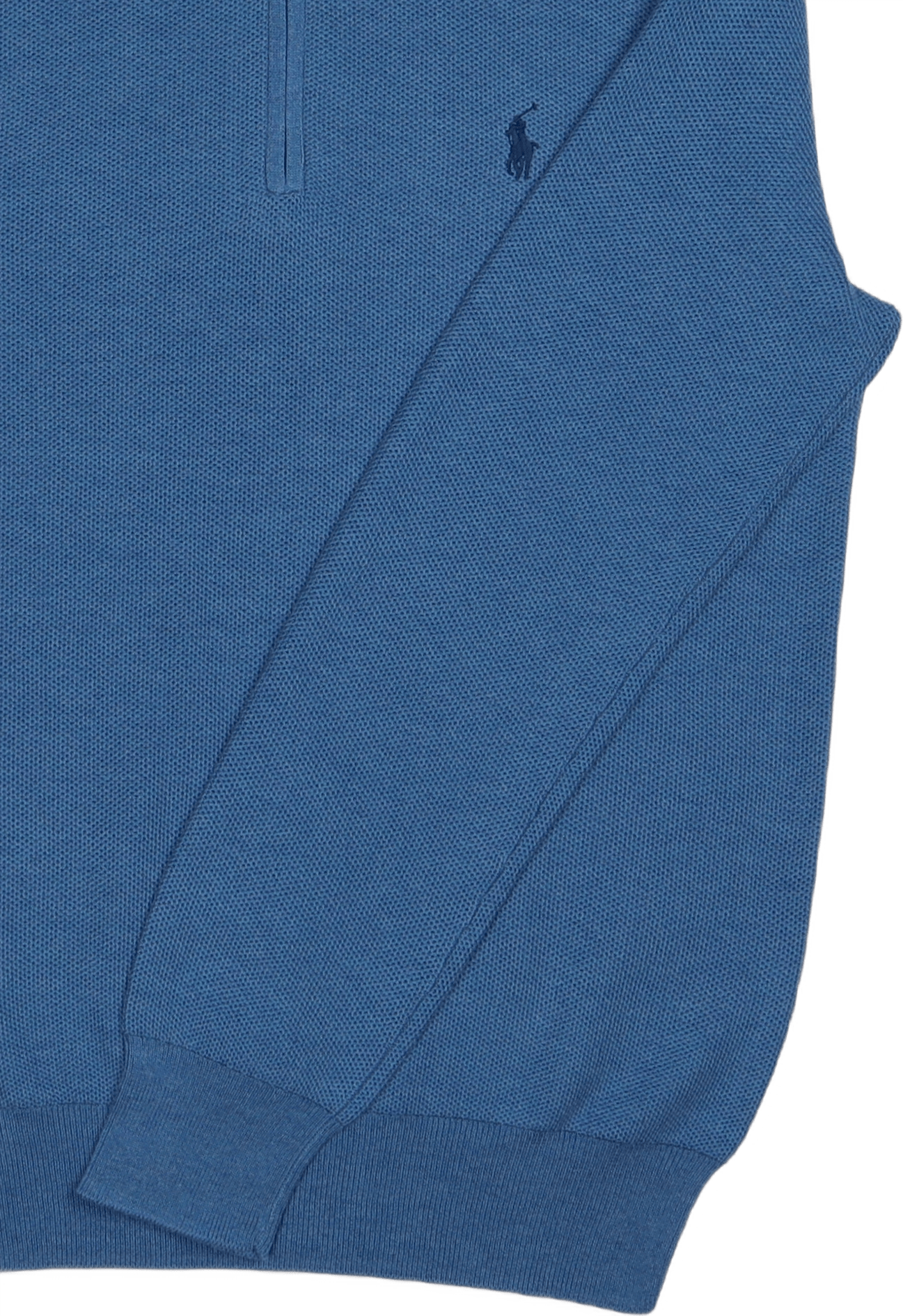 Mesh-Knit Cotton Quarter-Zip Sweater Withdraw Blue Heather - Bild 3