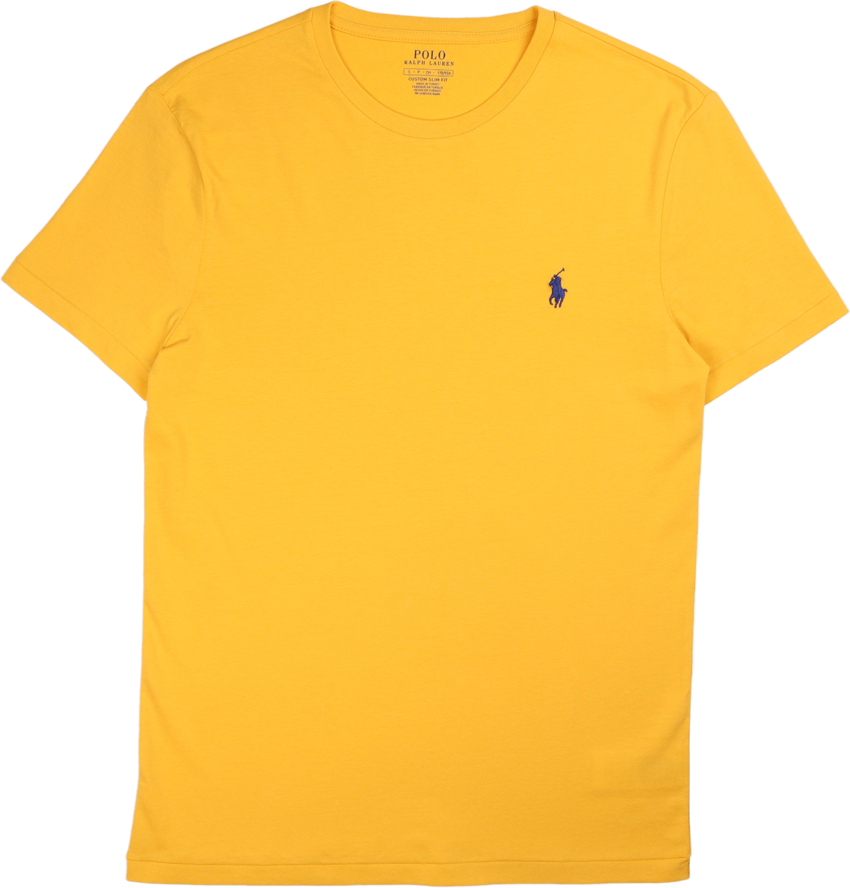 Custom Slim Fit Jersey Crewneck T-Shirt Gold Bugle/C7316, Male, Vêtements, manche courte, Jaune, S