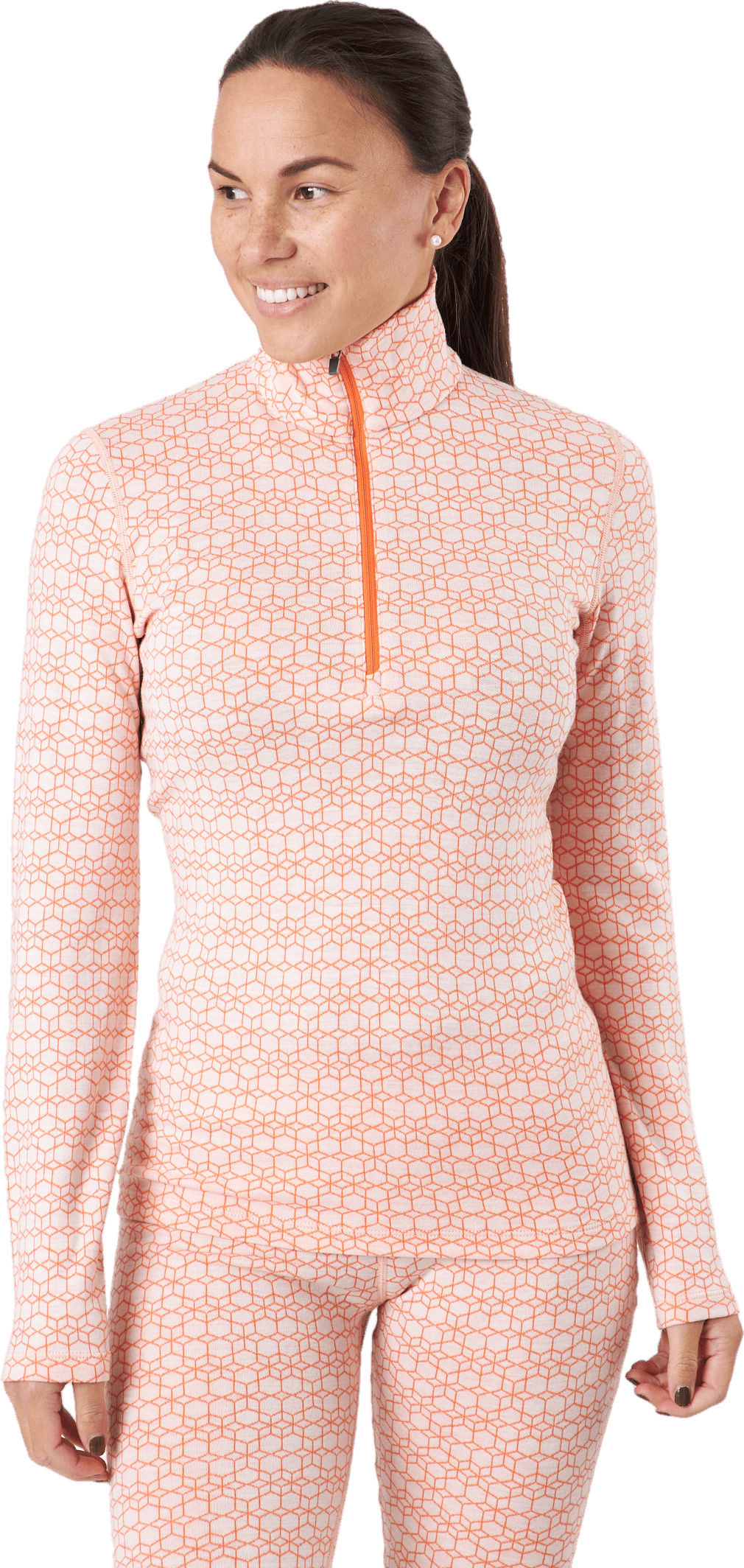 Women 250 Vertex Ls Half Zip A Snow/flash/j
