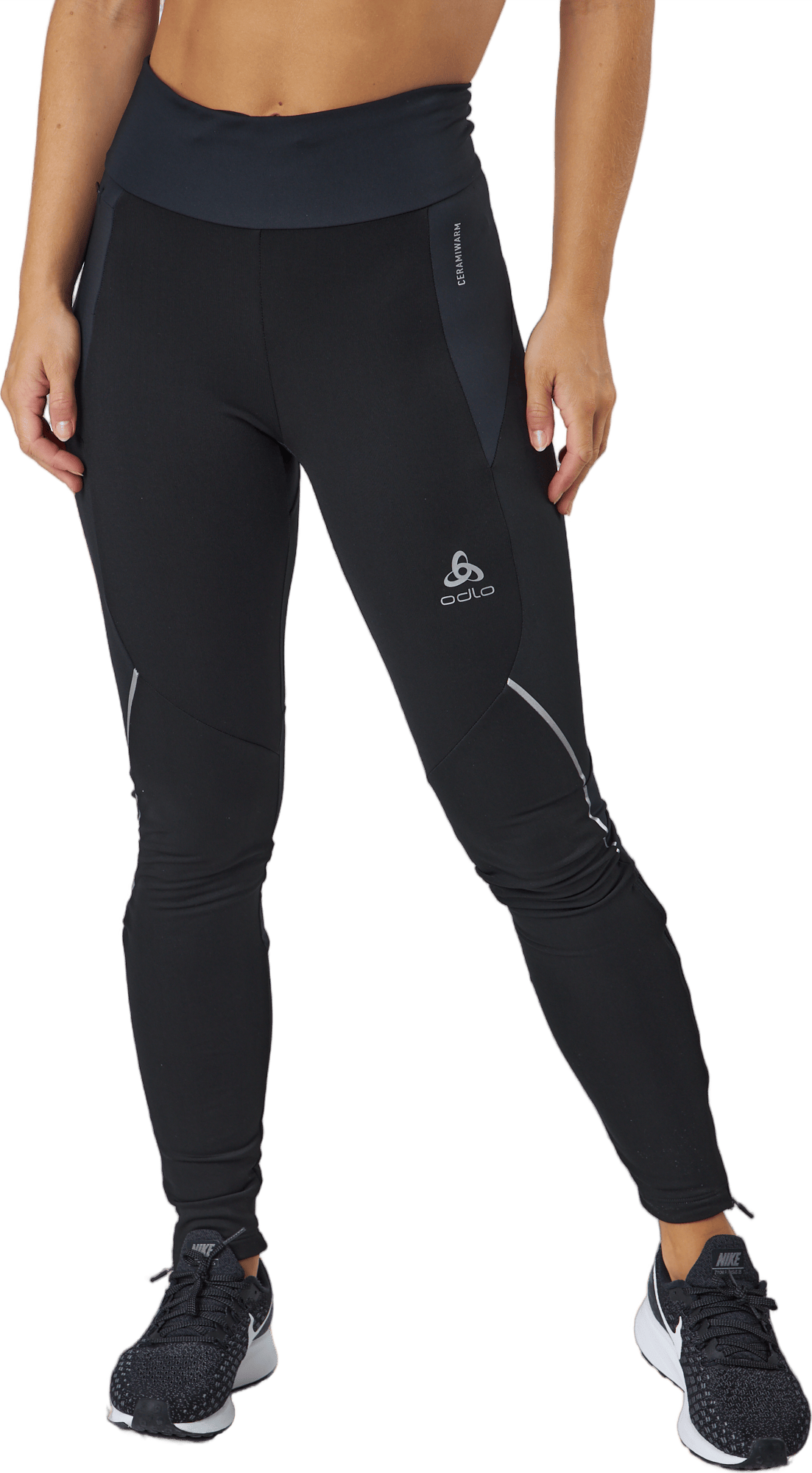 Tights Ceramiwarm Black, Female, Apparels, Leggings, Running, Black, M