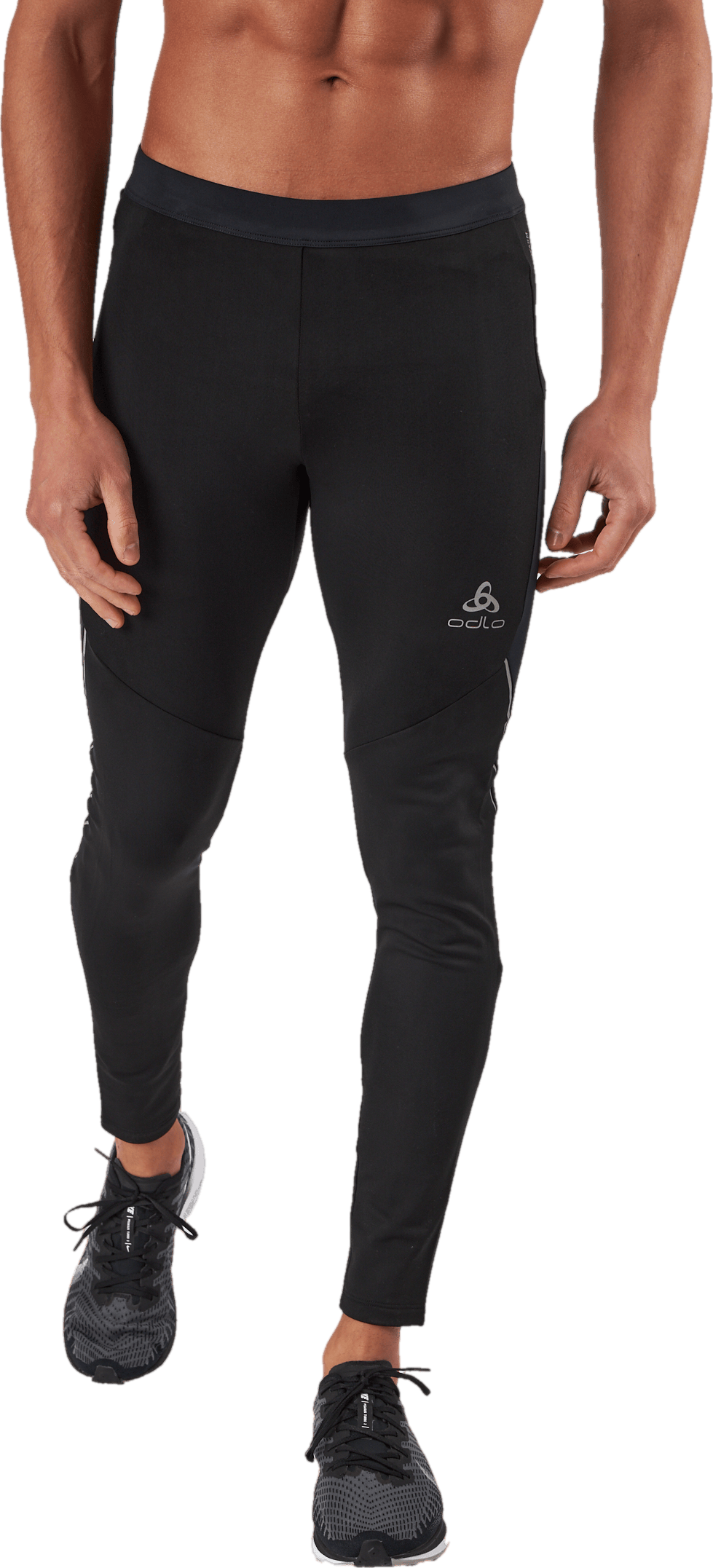 Tights Ceramiwarm Black - Odlo Concrete Grey - Bild 2