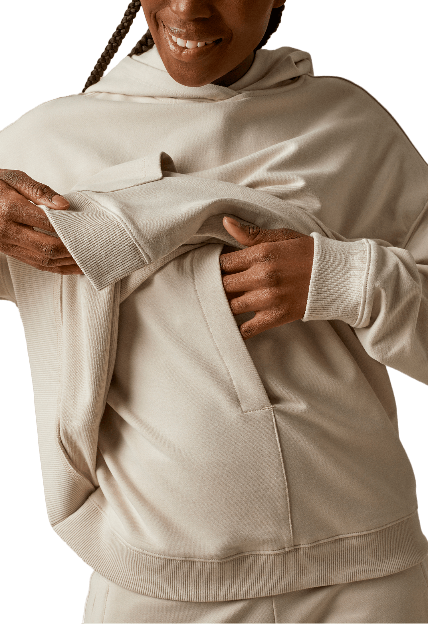 Bff Boxy Hoodie Putty - Bild 5