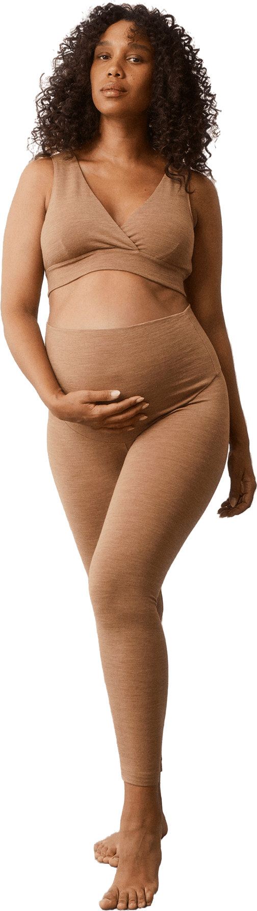 Oono Wool Leggings Brown Melange, Female, Abbigliamento, Leggings, Marrone, S