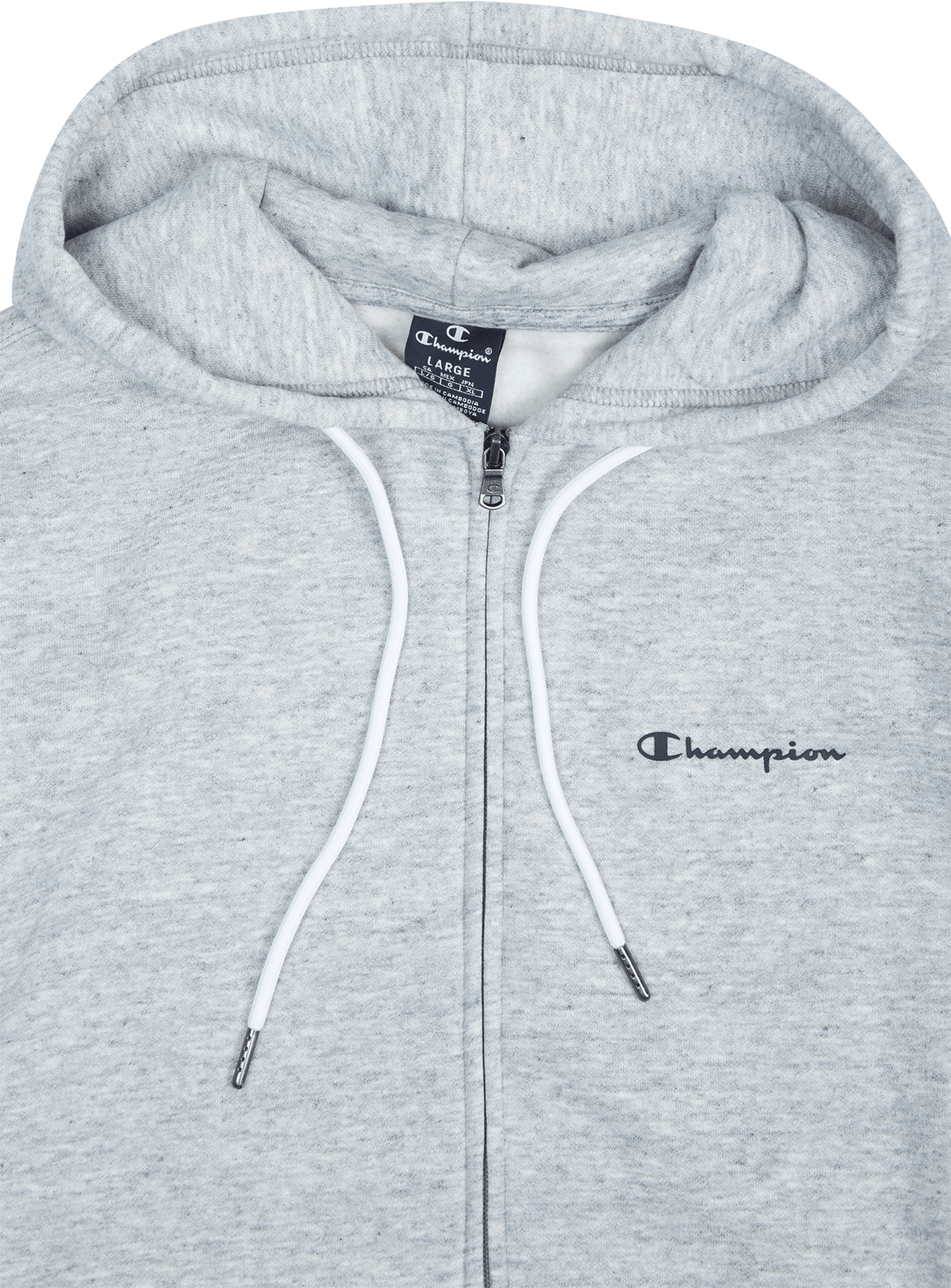 Hooded Full Zip Sweatshirt New Oxford Grey Melange - Bild 3