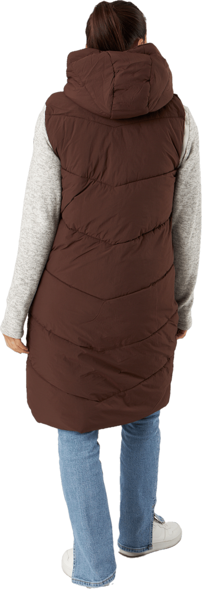 Jamilla Long Puffer Vest Chicory Coffee - Bild 3