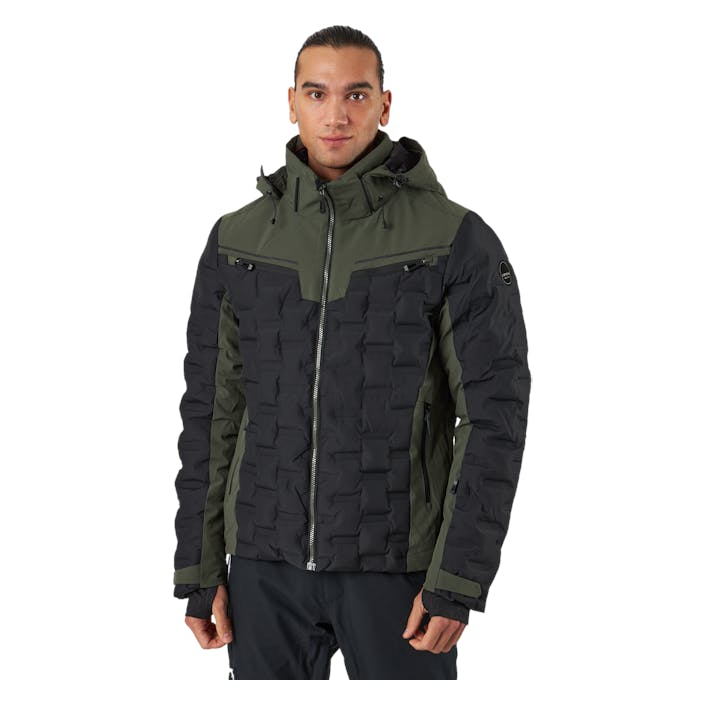 Emmet Dark Olive, Male, Vêtements, vestes, Sport d'hiver, Noir, 56