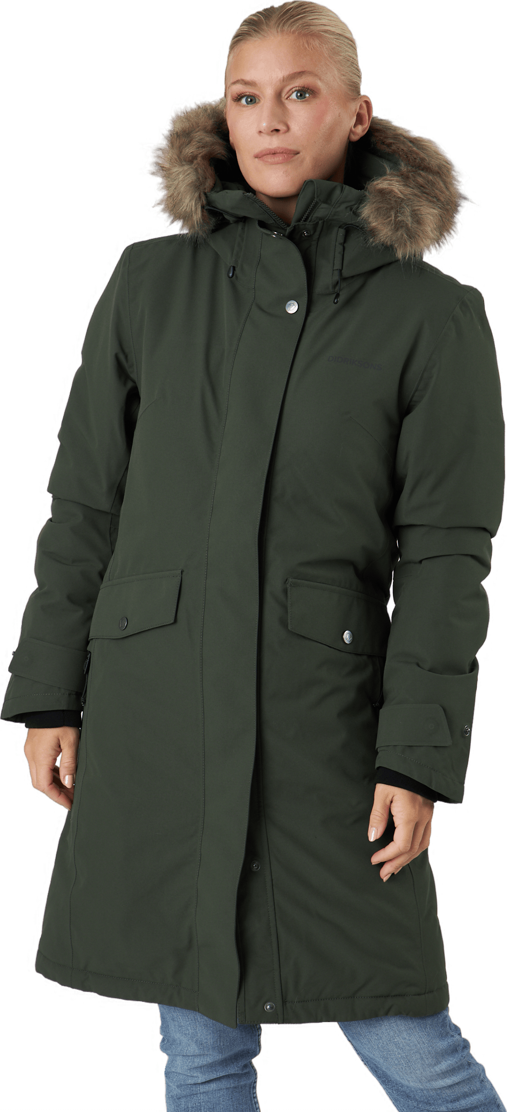Erika Wns Parka 3 Green, Female, Apparels, jackets, Green, 46