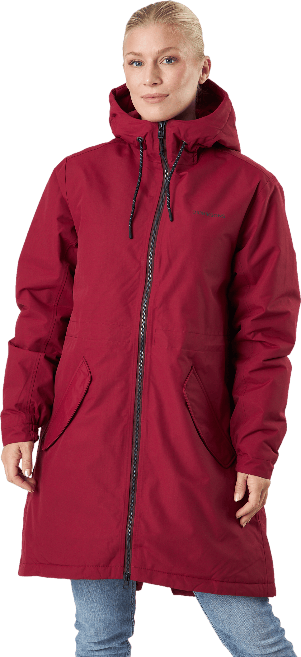 Marta-lisa Wns Parka Red, Female, Vêtements, vestes, Rouge, 34