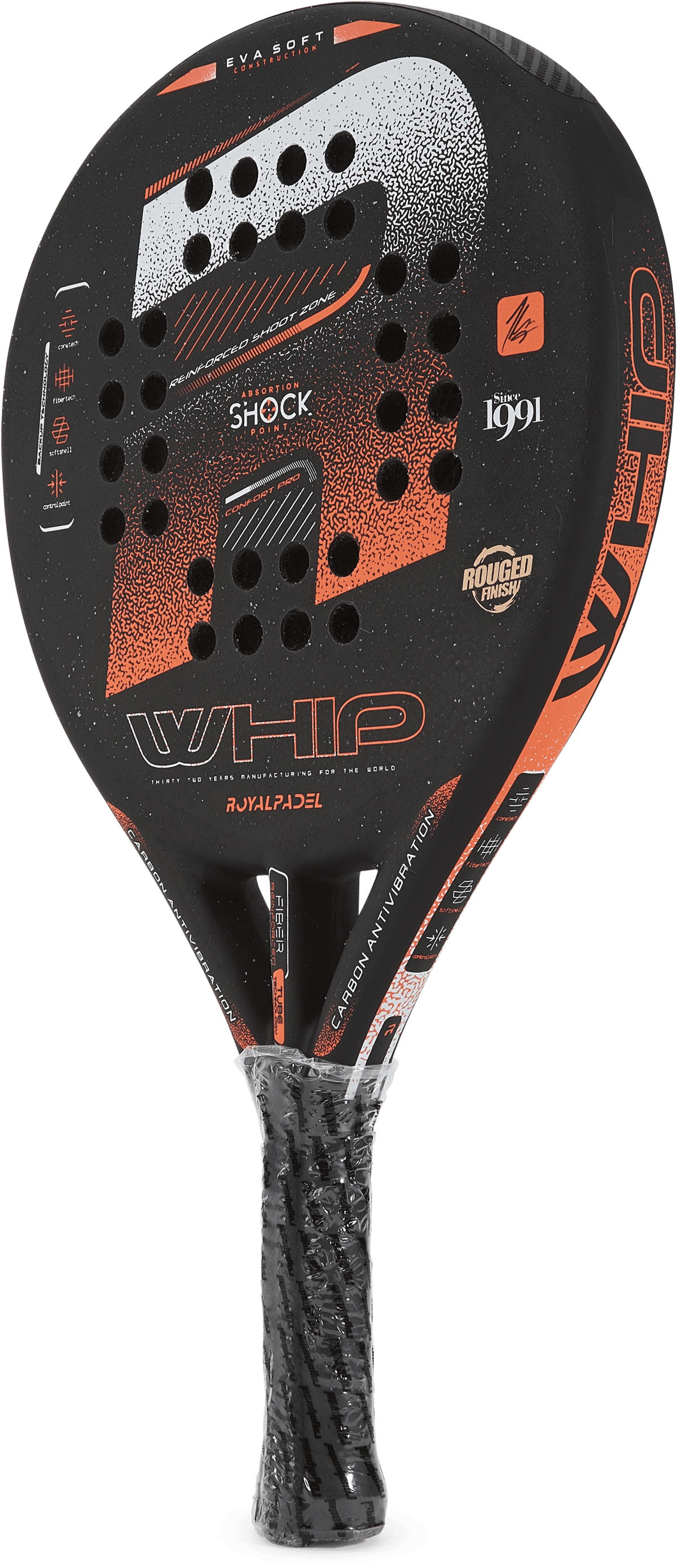 Whip Eva Black/red, Unisex, Ekwipunek, rakiety, Padel, Czarny/Czerwony, ONESIZE
